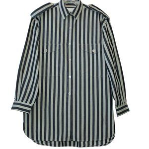 Jones New York Sport, Size M, Black & Tan Stripped Long Sleeve Shirt